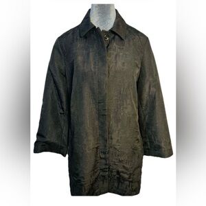 🔥 NWOT Chico's Black Textured Jacard Jacket. Size 1 or XL